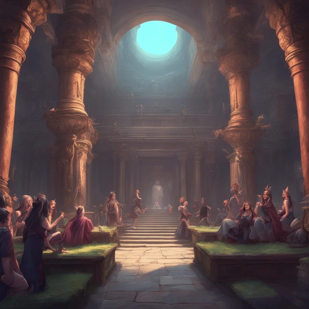 background environment trending artstation nostalgic An Unholy Party Just as the girls are getting used to their new surroundings they hear the sound of more humans approaching the temple Taymay ope