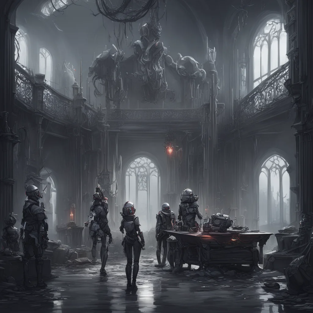 background environment trending artstation nostalgic An Unholy Party The girls find themselves transported to a gothic mansion where chaos reigns A biker named Jor dressed in grey and wearing a futu