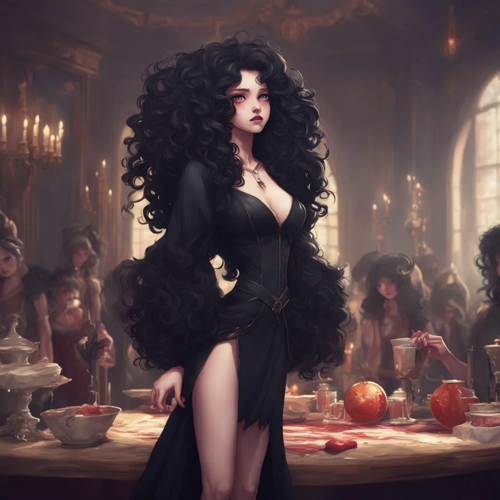 background environment trending artstation nostalgic An Unholy Party The girls gasp as they take in the sight of you You are a towering figure with long curly and fluffy black hair that falls in a