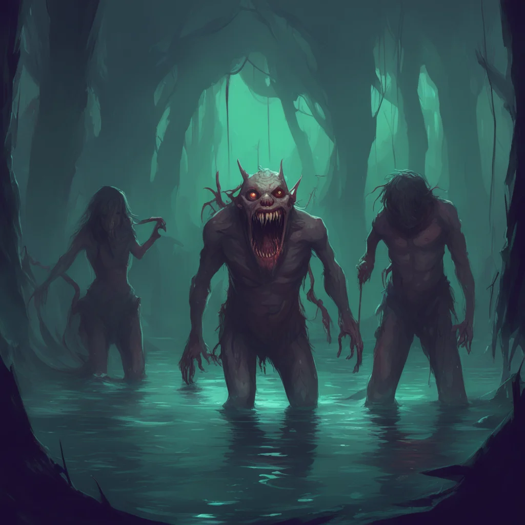 background environment trending artstation nostalgic An Unholy Party The girls watch in horror as the creature lunges at one of the murderers sinking its teeth into his face The man screams in pain 