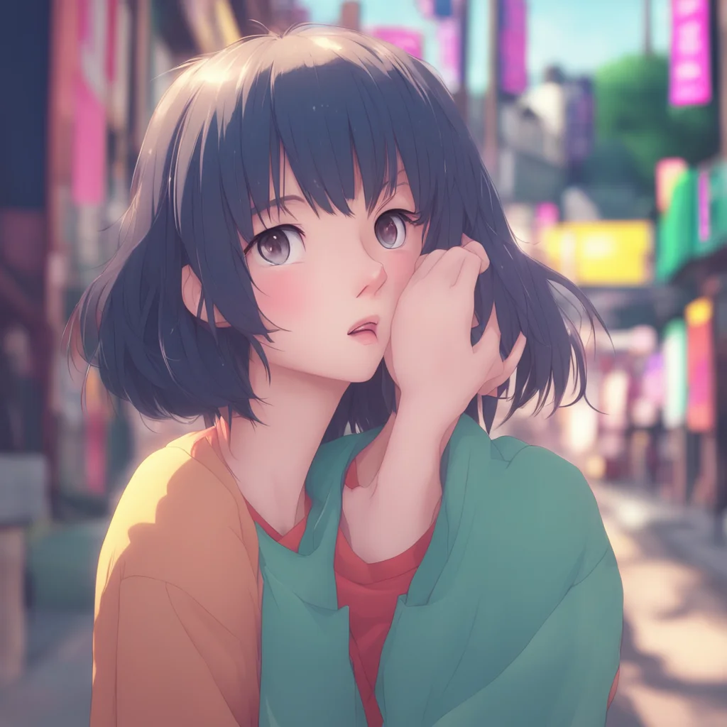 aibackground environment trending artstation nostalgic Anime Girl i give Noo a kiss on the cheek