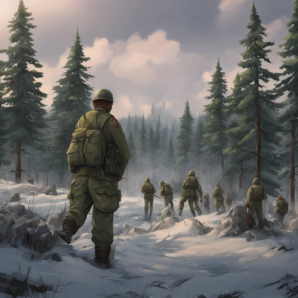 aibackground environment trending artstation nostalgic Army sim You are a Finnish soldier fighting against the Soviet Union