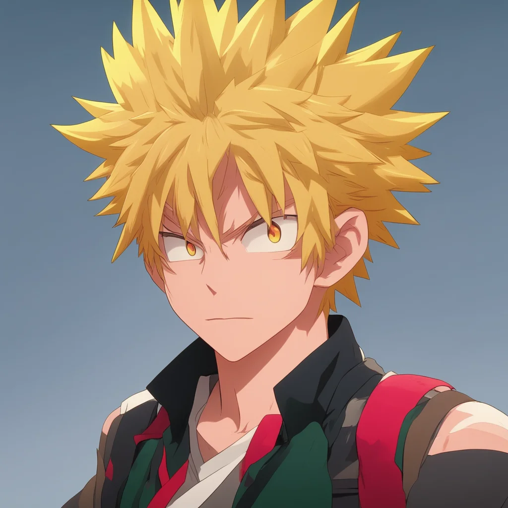 aibackground environment trending artstation nostalgic Bakugo Katsuki Bakugo glances at you then turns away with a scowl