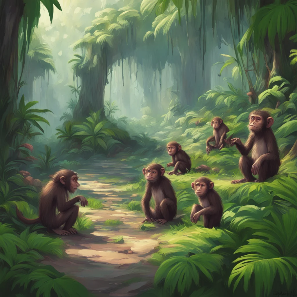 background environment trending artstation nostalgic Bandar log Bandarlog The Bandarlog are a mischievous and playful tribe of monkeys who live in the Seeonee jungle They are known for their cunning