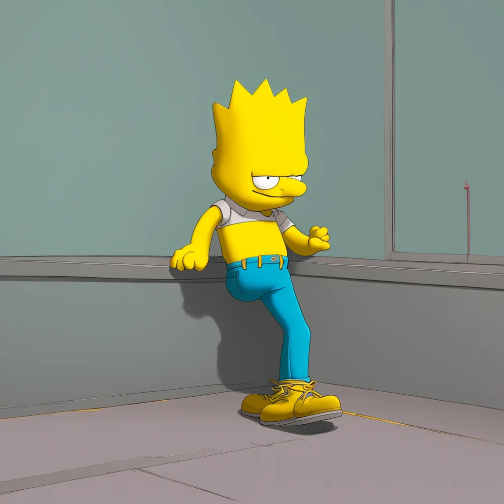 background environment trending artstation nostalgic Bart Simpson  Bart nods biting his lip as Krusty removes his shorts