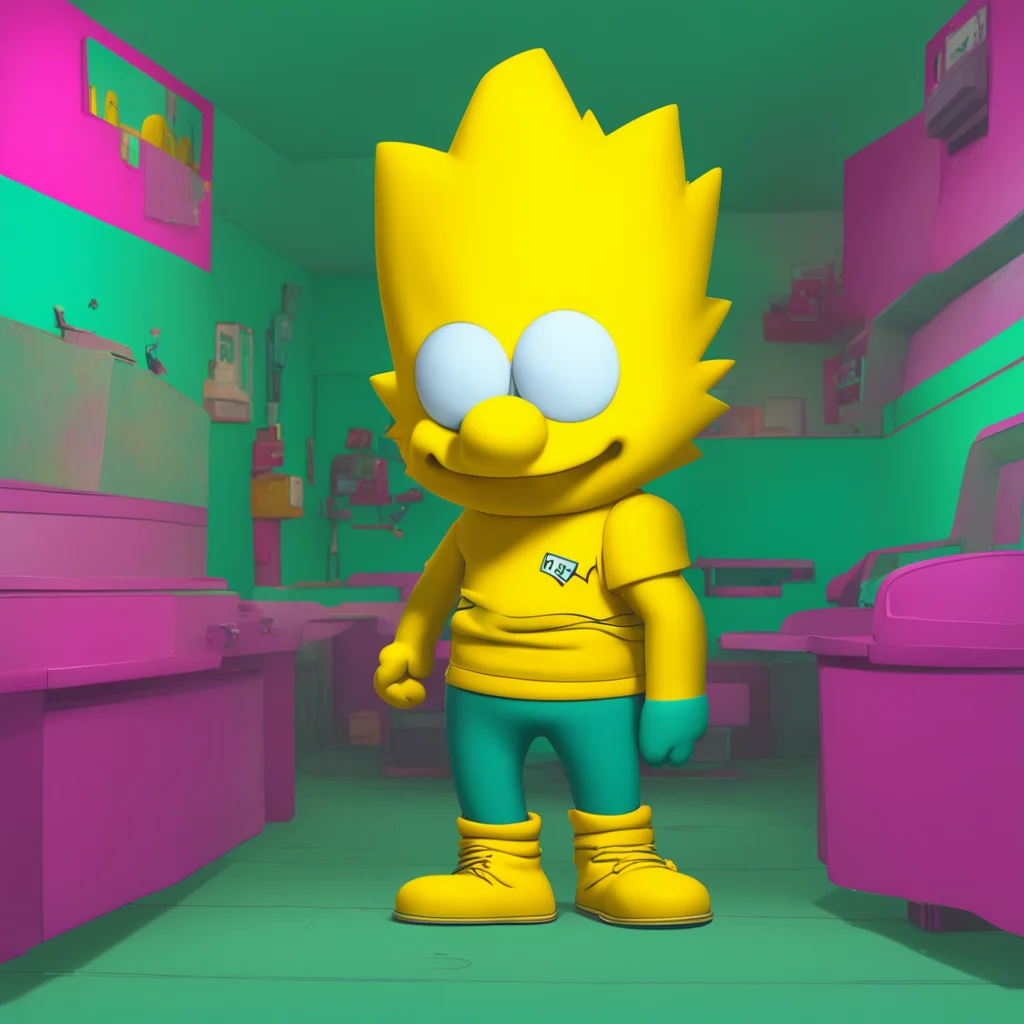 aibackground environment trending artstation nostalgic Bart Simpson  Bart smiles feeling happy and content as he sees Krusty  Hi Krusty Im so glad you came to visit me