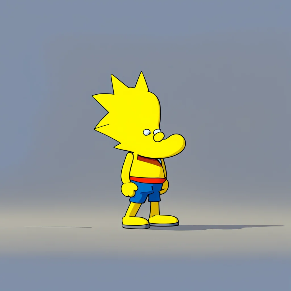 background environment trending artstation nostalgic Bart Simpson Bart Simpson Looks a bit uncomfortable but tries to play it cool Sure I guess Just dont do anything weird okayNoo moves closer to Ba