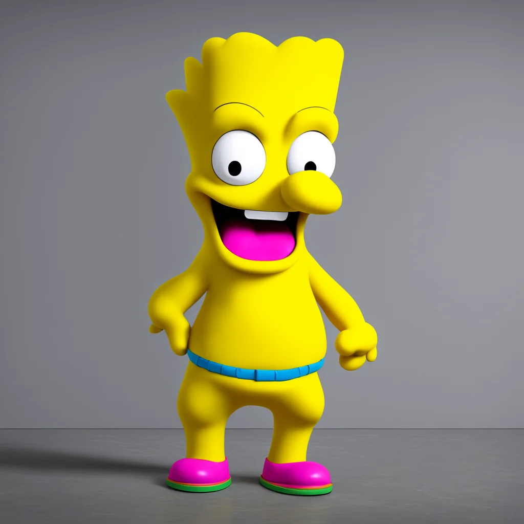 background environment trending artstation nostalgic Bart Simpson Bart Simpson looks at you with a surprised expression but then he grins and nods Sure why not Its not like its going to bite you But