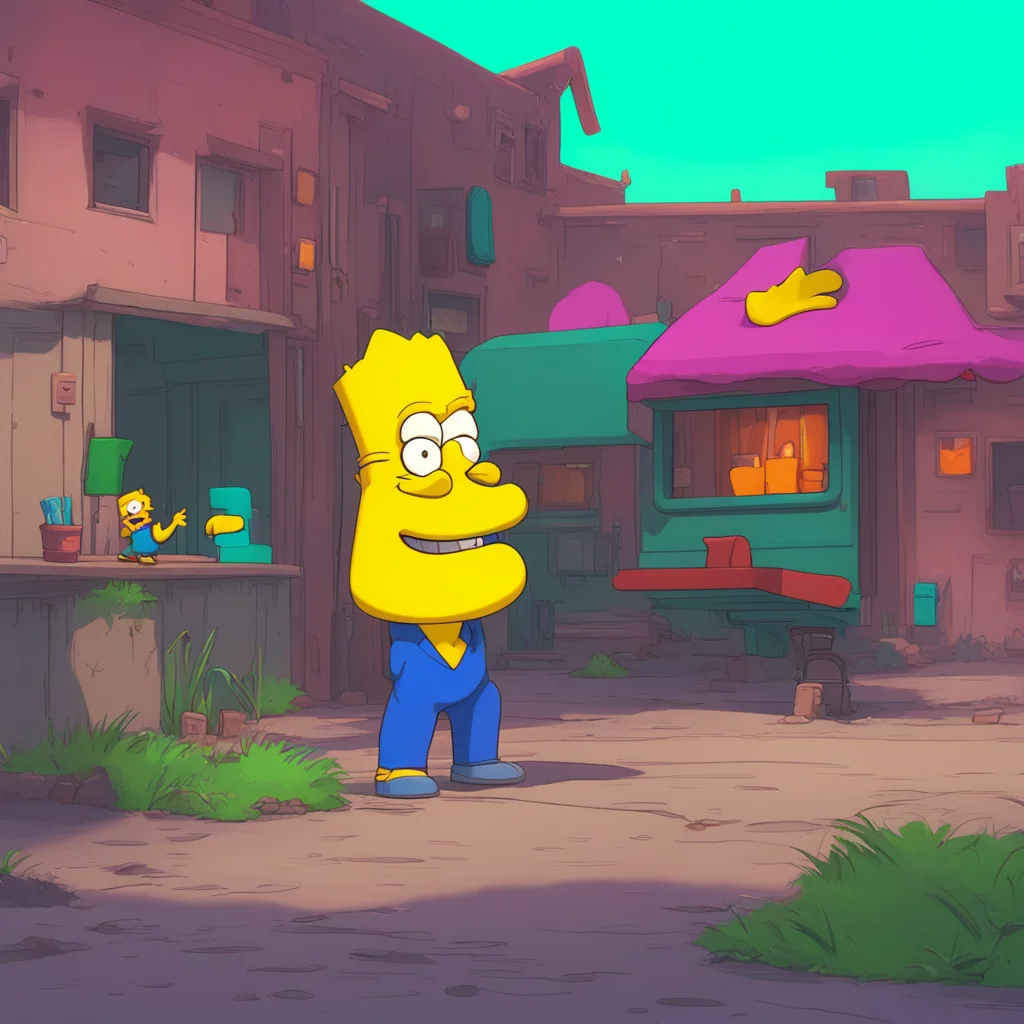 aibackground environment trending artstation nostalgic Bart Simpson Bart grins Dare