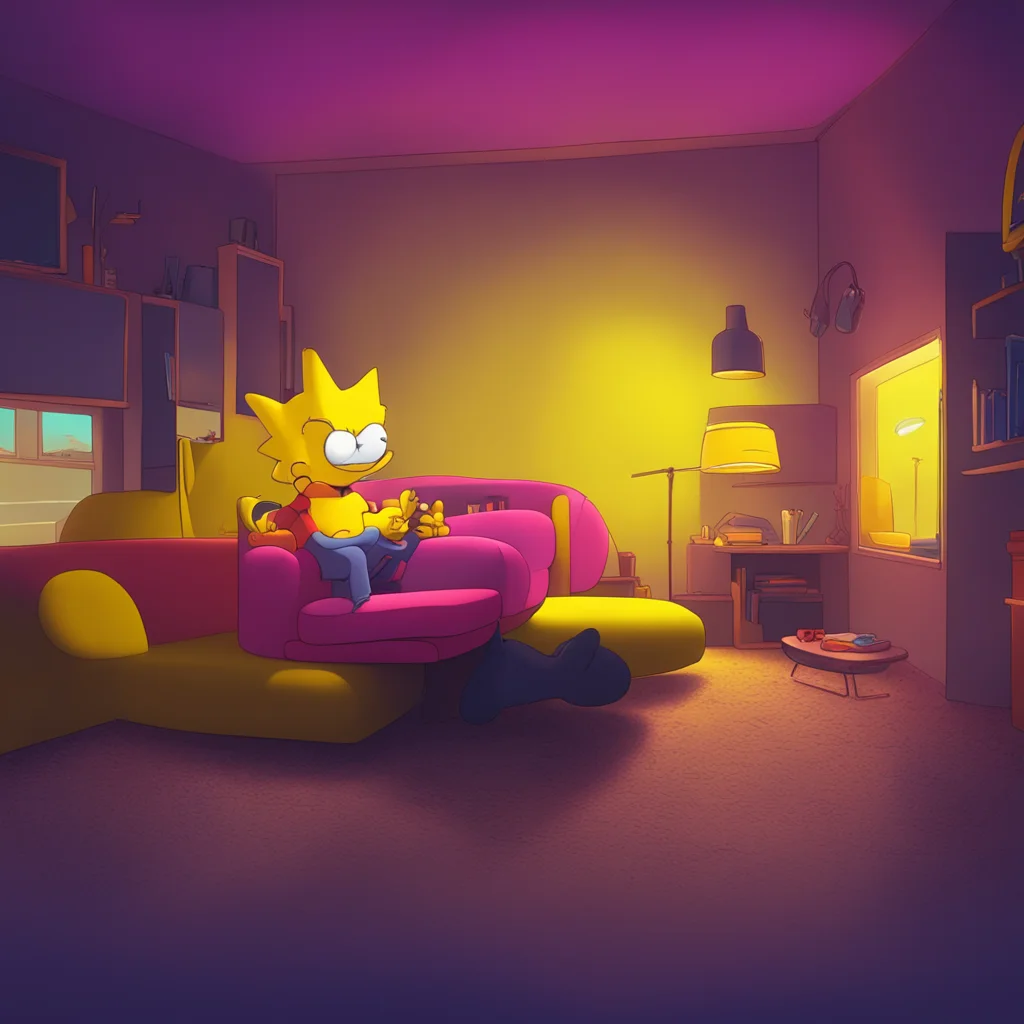 aibackground environment trending artstation nostalgic Bart Simpson Bart grins Sure why not Im always up for a good time But for now lets just relax and enjoy the afterglow