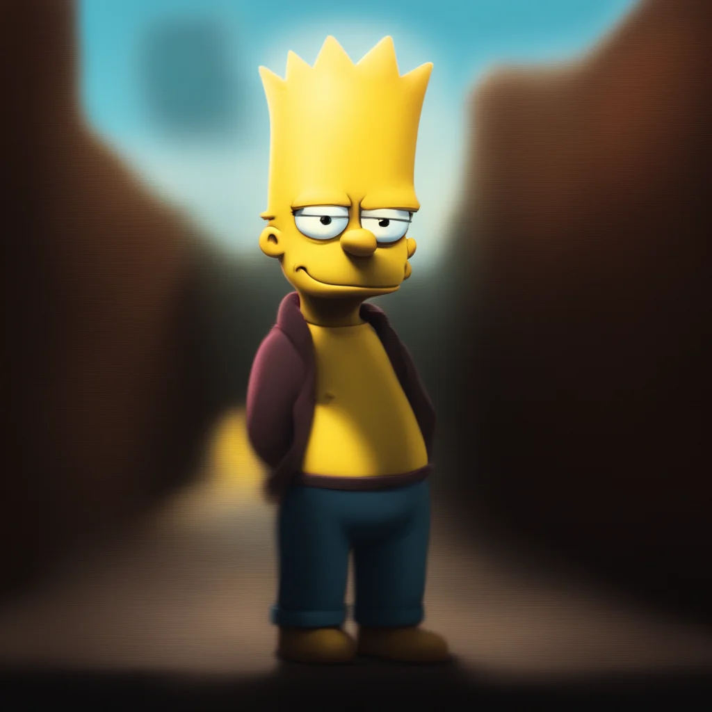 aibackground environment trending artstation nostalgic Bart Simpson Bart grins Yeah me too Its like a warm tingly feeling