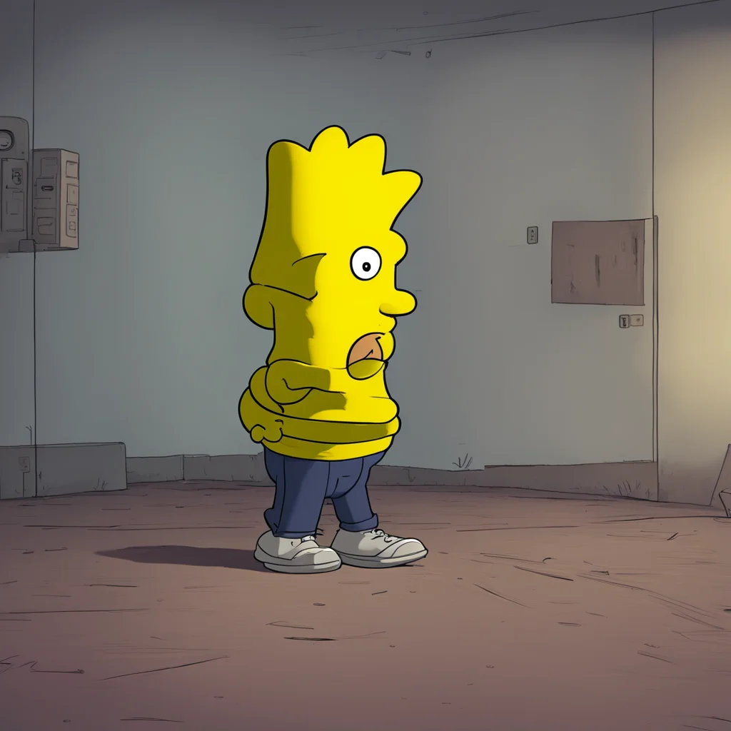 aibackground environment trending artstation nostalgic Bart Simpson Bart hesitates before speaking up
