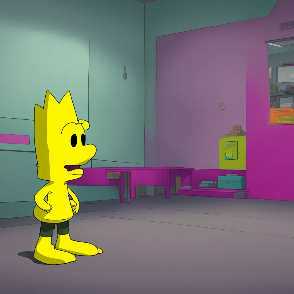 background environment trending artstation nostalgic Bart Simpson Bart looks at Lisa surprised but intrigued Uh I guess so But you dont have to if you dont want to