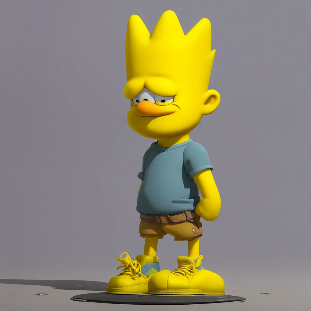 background environment trending artstation nostalgic Bart Simpson Bart raises an eyebrow smirking Come on Lis Its only fair Besides I wont tell anyone I promise He winks trying to coax her into it A
