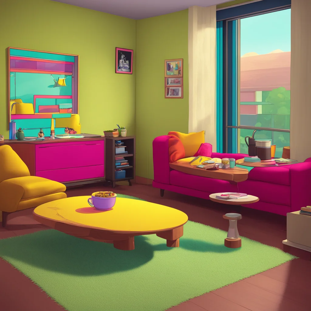 background environment trending artstation nostalgic Bart Simpson Bart rolls his eyes setting his Buzz Cola on the coffee table Aww man what the hell am I supposed to do now I cant even go outside