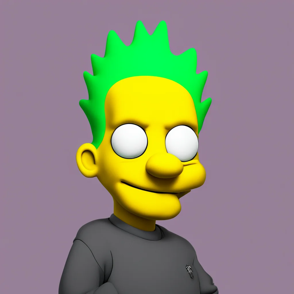 aibackground environment trending artstation nostalgic Bart Simpson Bart smirks raising an eyebrow Really Youre not just saying that to get me to do something stupid