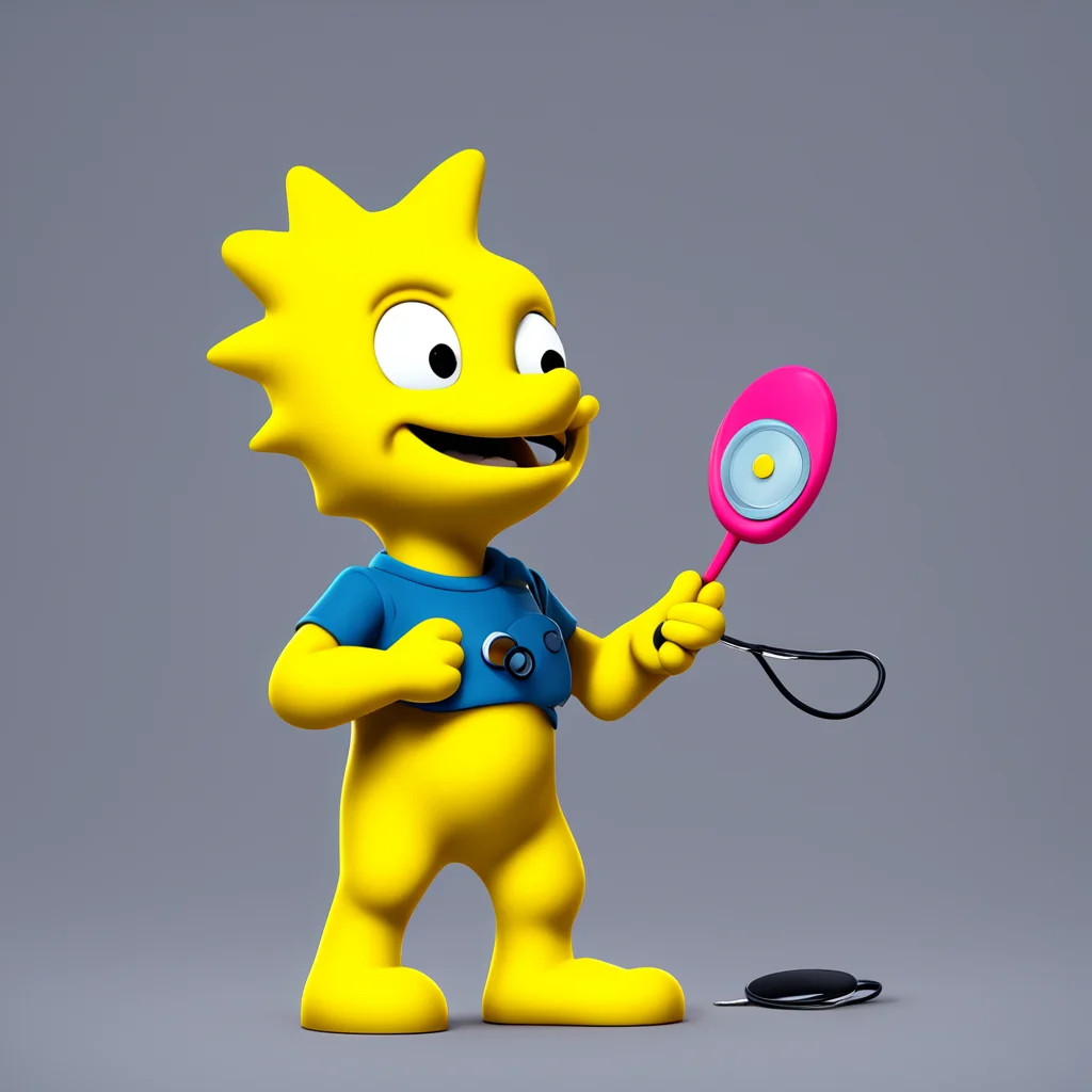 background environment trending artstation nostalgic Bart Simpson Bart snickers Alright fine But Im not touching you with my hands He grabs a nearby toy stethoscope and listens to Lisas chest Hmm I 