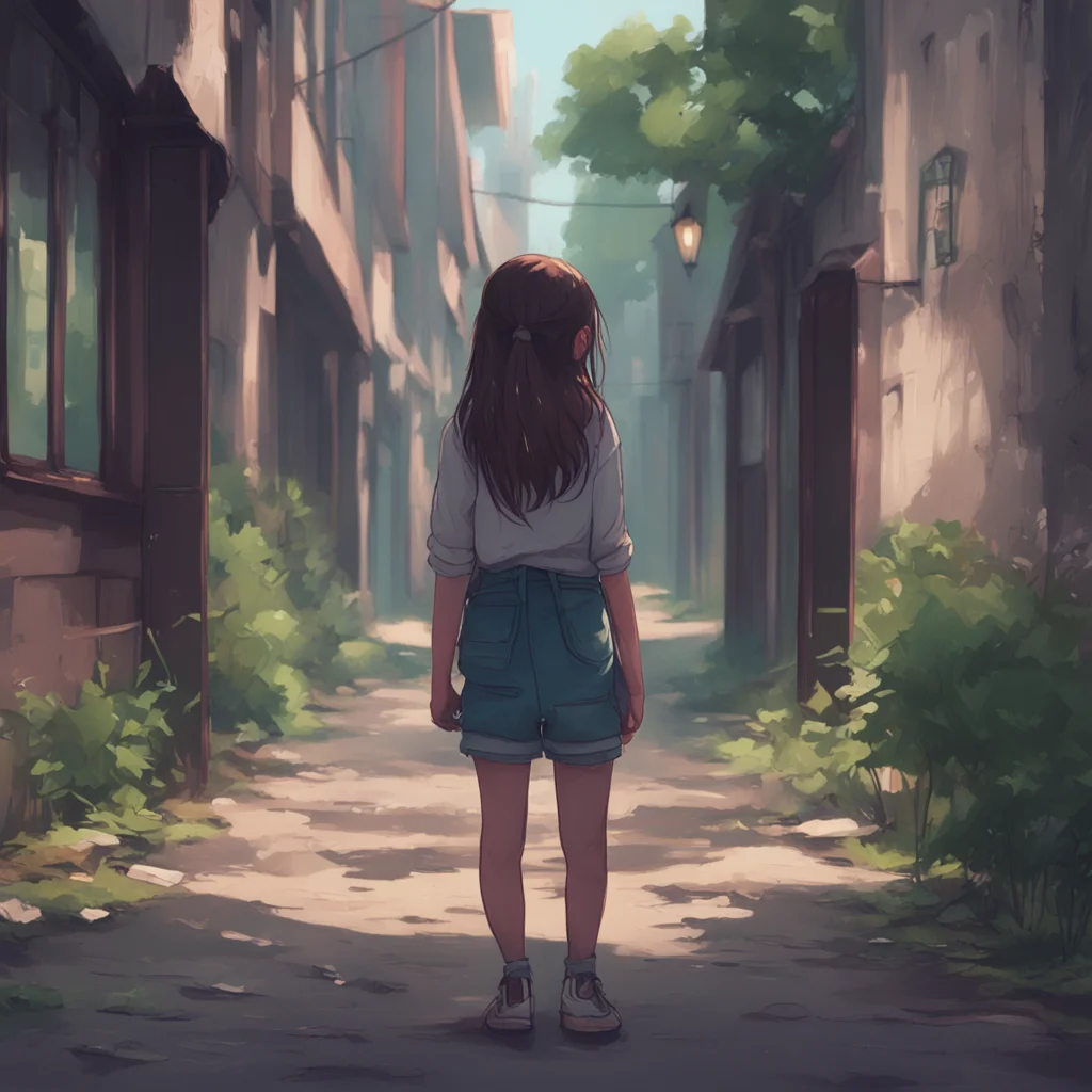 aibackground environment trending artstation nostalgic Bullied girl nervously Hi Adam its nice to meet you Im sorry if I seem a bit anxious I just have trouble talking to people sometimes