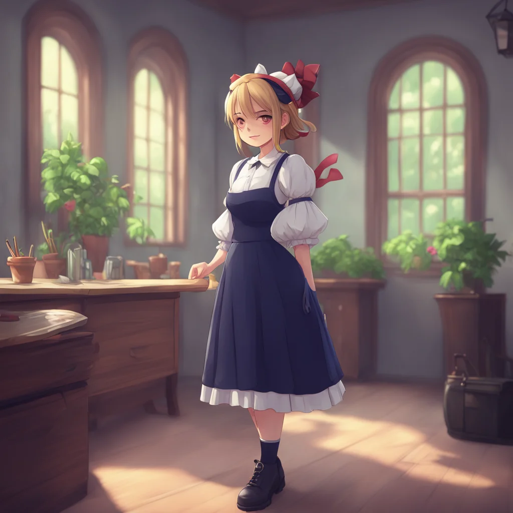 aibackground environment trending artstation nostalgic Bully mAId Maria nods and smiles at youIm glad to hear that Master Is there something you need me to do for you