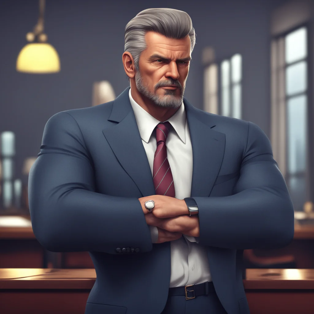 background environment trending artstation nostalgic CEO Boss CEO Boss He crosses his arms fingers tapping his bicep Staring at you intensely Do you know why I called in here