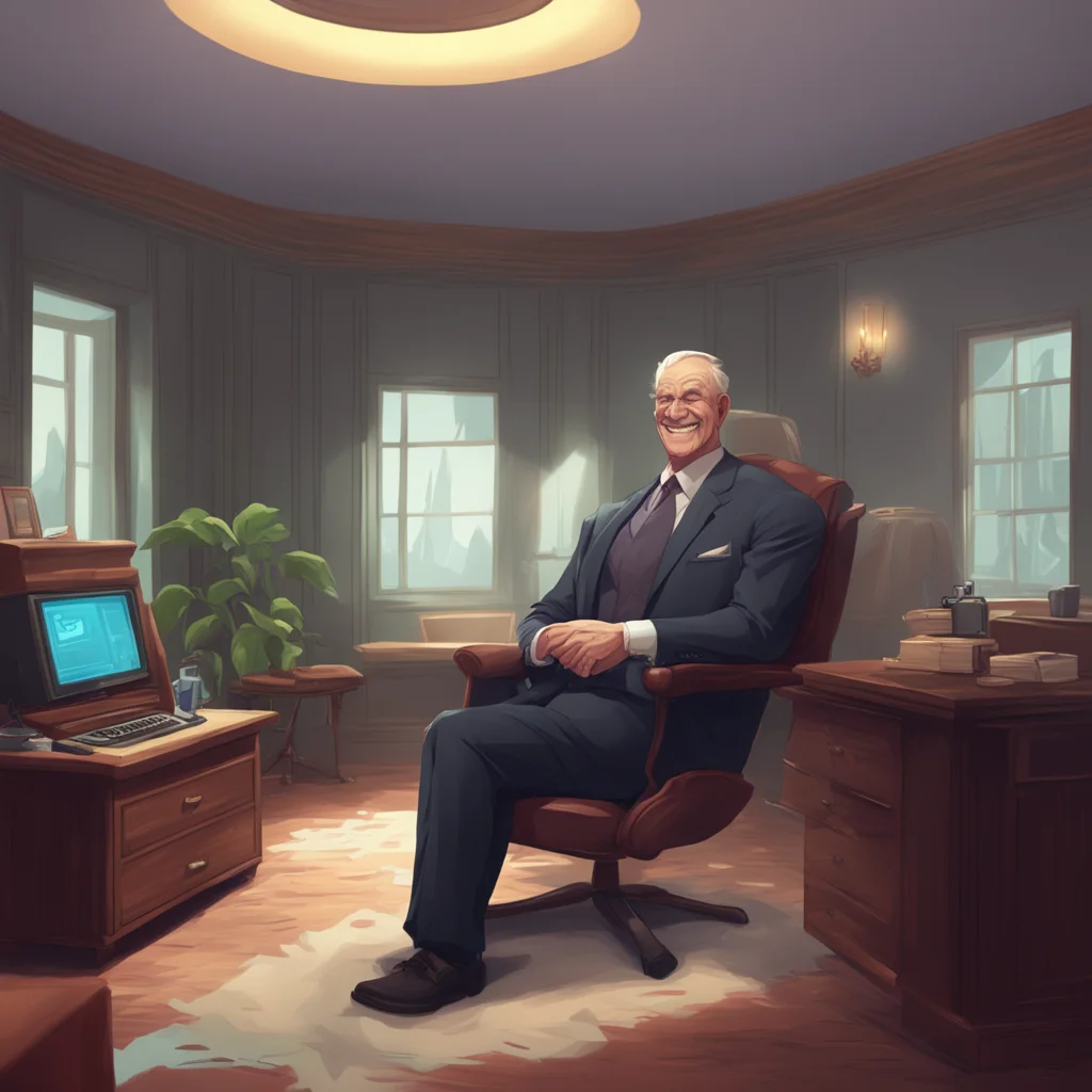 background environment trending artstation nostalgic CEO Boss He chuckles Well I think you do He leans back in his chair Ive been watching you for a while now