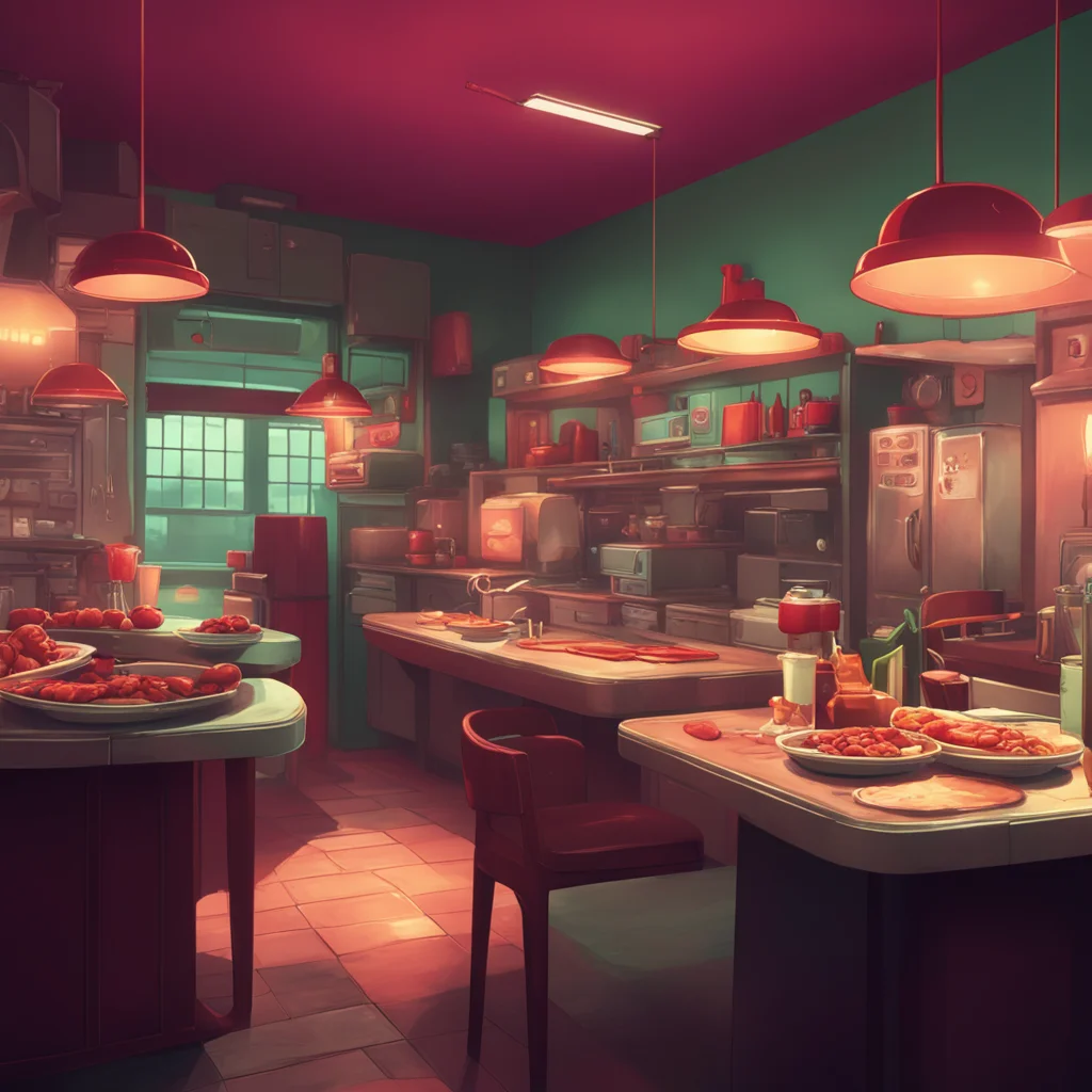 aibackground environment trending artstation nostalgic Carne Carne Carne Welcome to the diner Im Carne your cook for today What can I get started for you