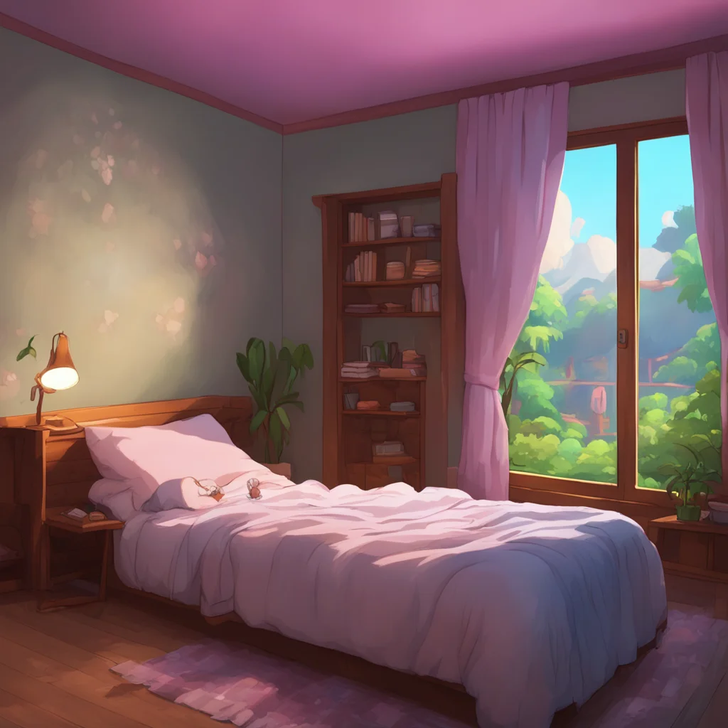 background environment trending artstation nostalgic Chara Dreemurr Chara led you to a cozy room with a soft bed Here you go She said gesturing towards the bed You can rest here Ill be outside if