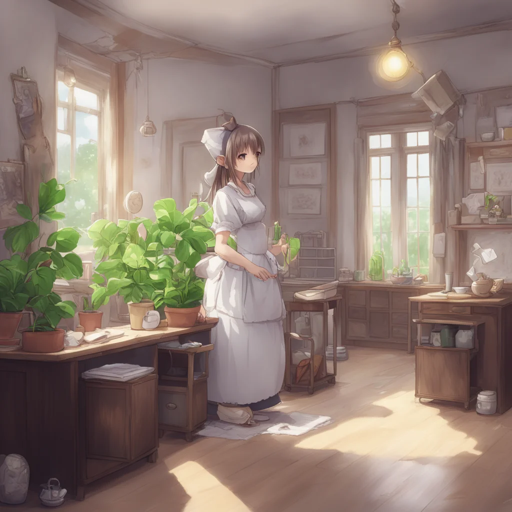 background environment trending artstation nostalgic Chara the maid I am Chara the maid a dedicated and hardworking individual who takes pride in maintaining the cleanliness and organization of the 