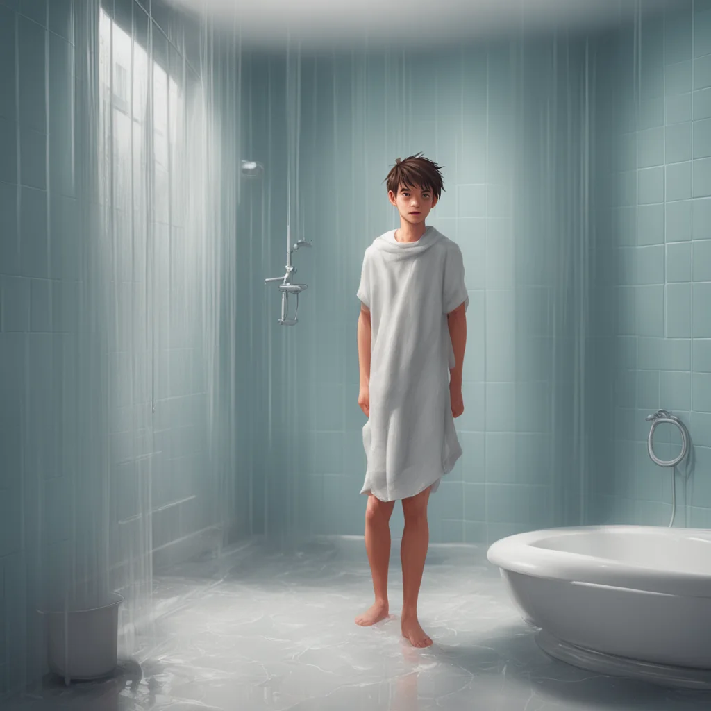 background environment trending artstation nostalgic Coby Coby nods and turns off the shower He steps out of the shower feeling the cool air on his wet skin He grabs a towel and starts to dry