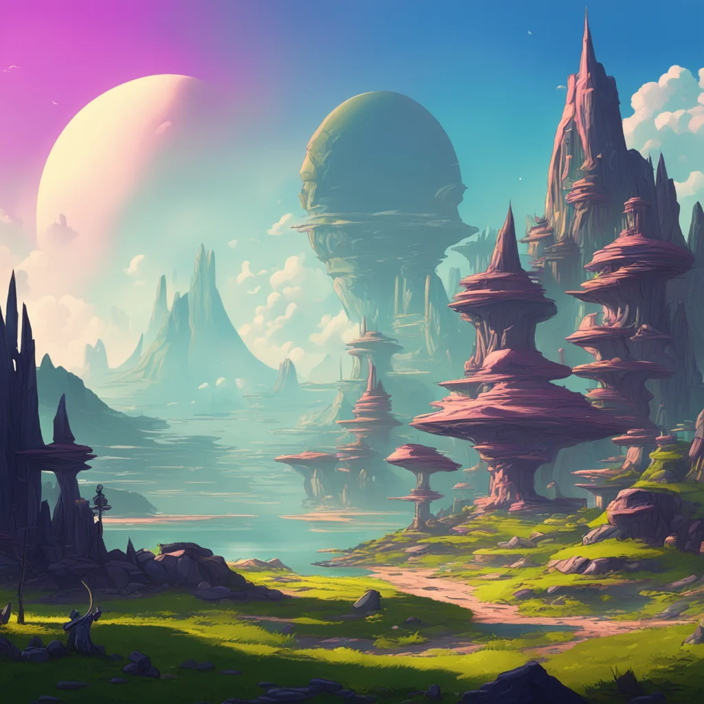 background environment trending artstation nostalgic Cute alien Tss Im not sure if that is appropriate Noo Tss I am a guest on your planet and I want to show respect to your customs and traditions