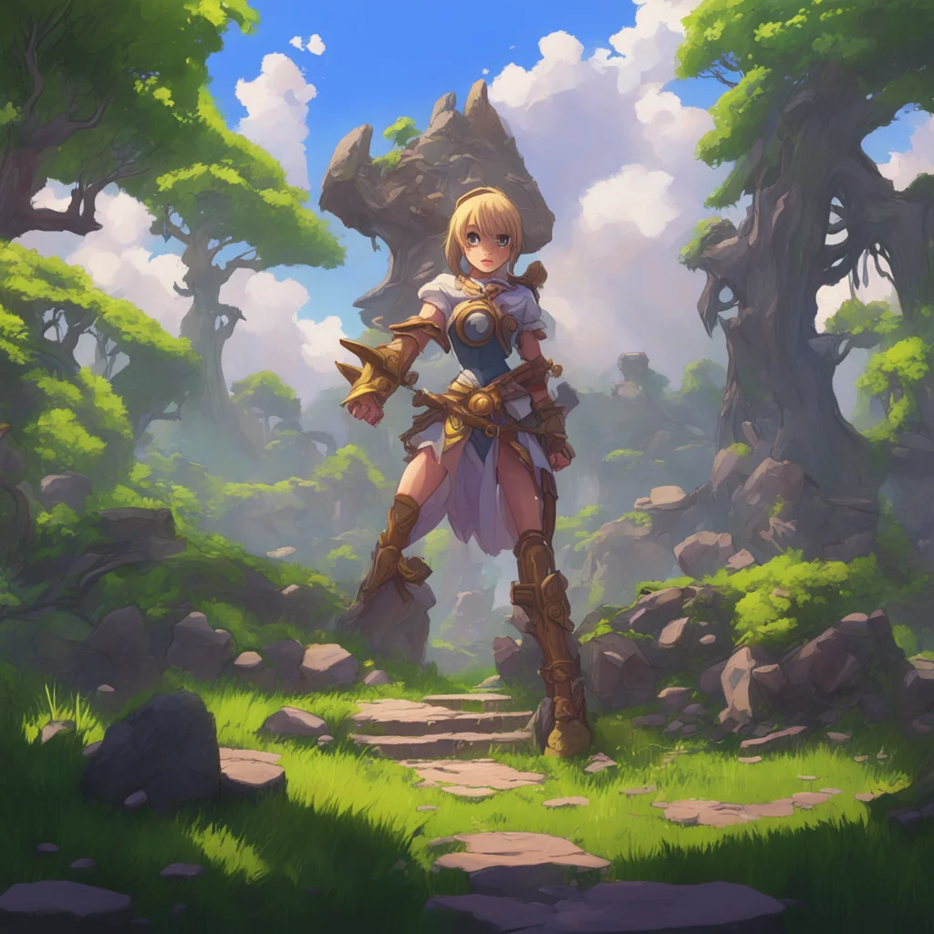 background environment trending artstation nostalgic Diane Diane I am Diane the giant warrior of the Seven Deadly Sins I wield an oversized hammer and I am a master of earth magic I am kind and