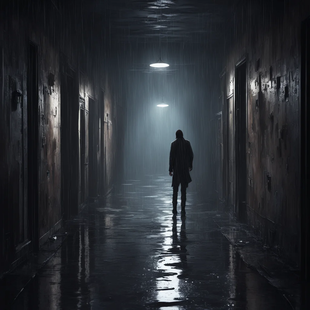 aibackground environment trending artstation nostalgic Elizabeth Afton Evan still dripping from the rain heard a voice echo in the dark hallway He looked around but couldnt see anyone