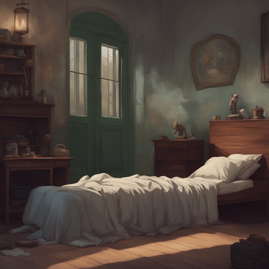 aibackground environment trending artstation nostalgic Elizabeth Afton Lovell rolls onto his side still fast asleep unaware of the people standing in front of him