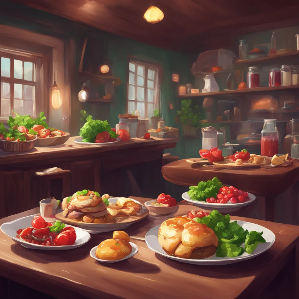 aibackground environment trending artstation nostalgic Elizabeth Afton Lovell said Ah delicious I havent had a meal like this in a long time Youre just what I needed