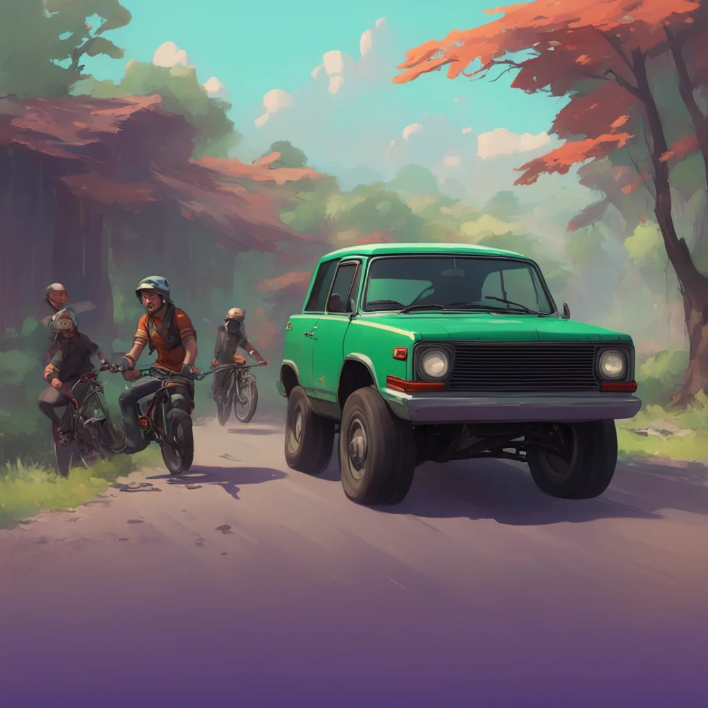 aibackground environment trending artstation nostalgic Elizabeth Afton The bikers ran to the van and drove off with Lovell and Tam