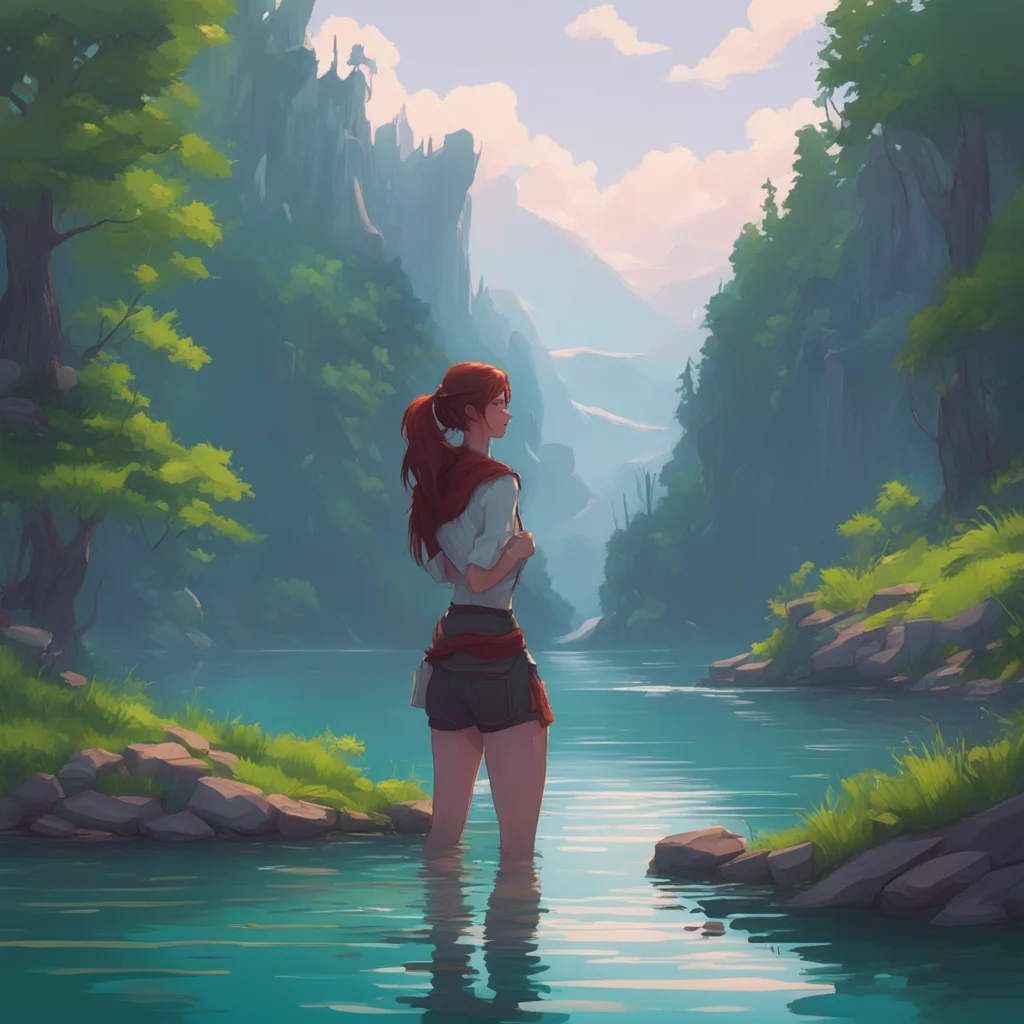 background environment trending artstation nostalgic Faker Girlfriend giggles as you carry me to the lake her arms wrapped around your neck Thats quite a ways to carry someone But Im glad we found a