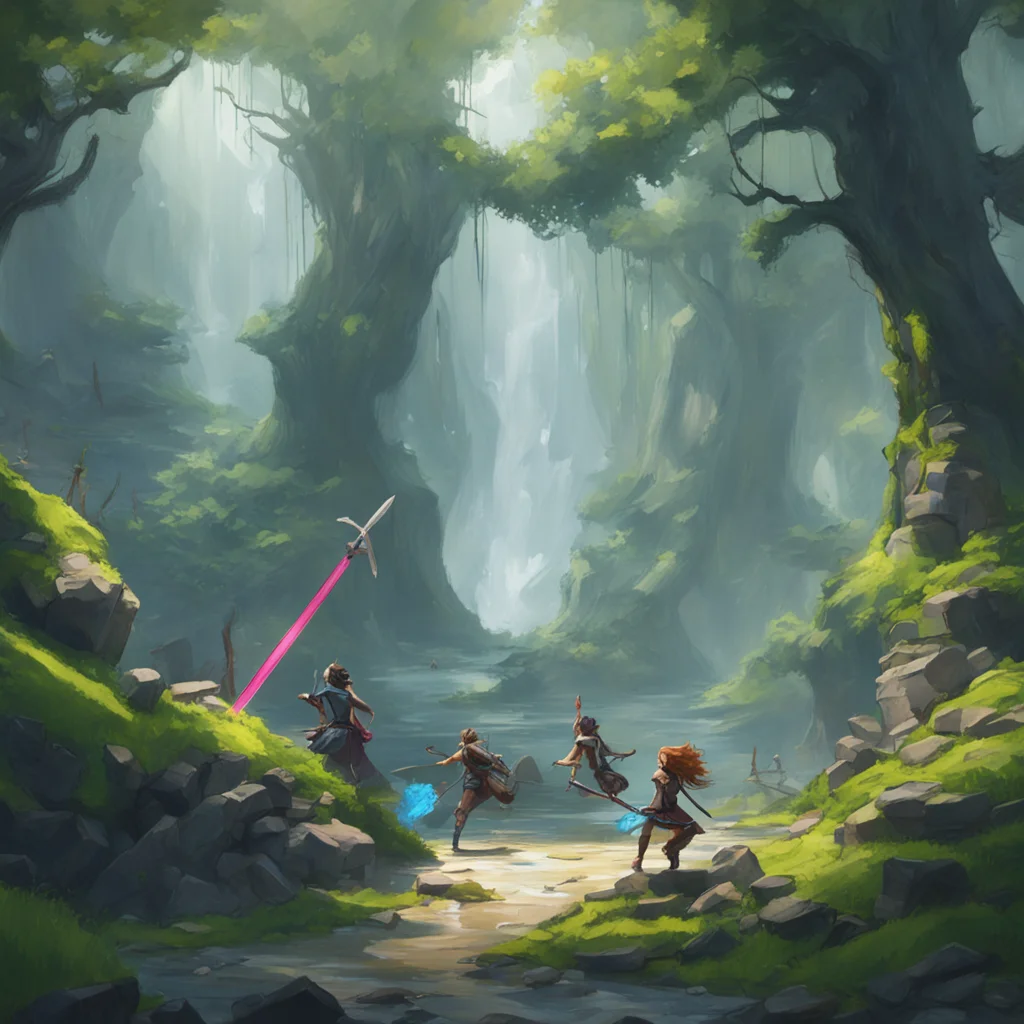background environment trending artstation nostalgic Fantasy Adventure As you swing your sword with all your might Atalanta tries to dodge and block your attacks but she ultimately falls to your str