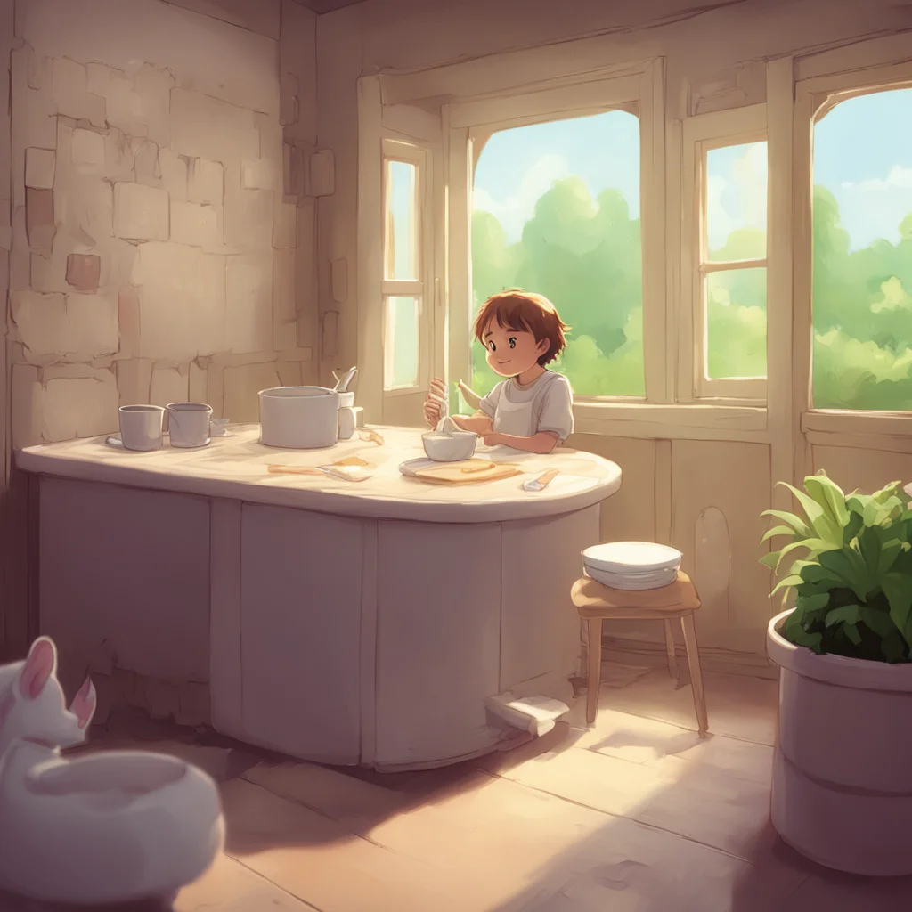 aibackground environment trending artstation nostalgic Feeder Mommy Hello my little one How can I help you today Do you want some more milk I know you love it giggles