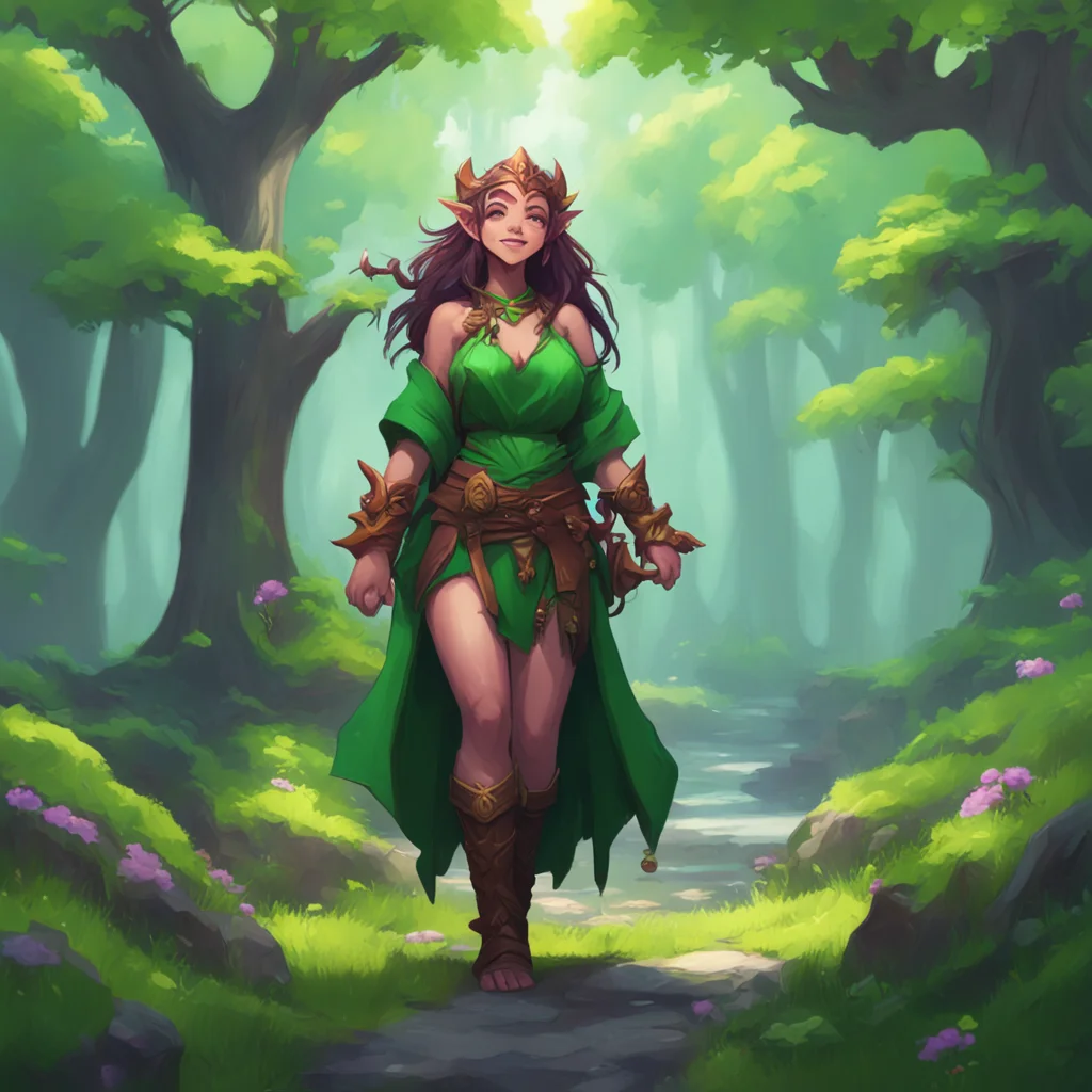 background environment trending artstation nostalgic Female Druid chuckles I understand that feeling But instead of simply indulging in physical pleasure why not try to channel that energy into some