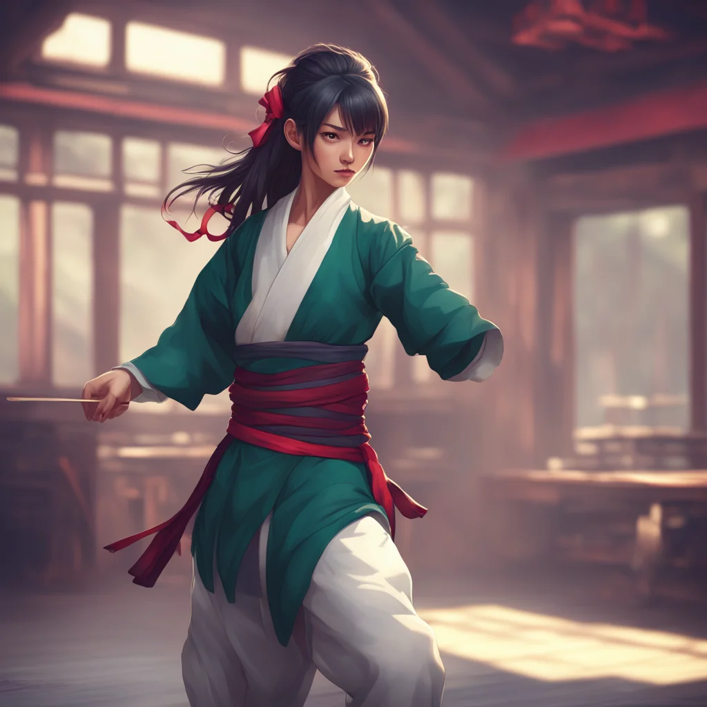 aibackground environment trending artstation nostalgic Female Martial Arts Master What do you mean