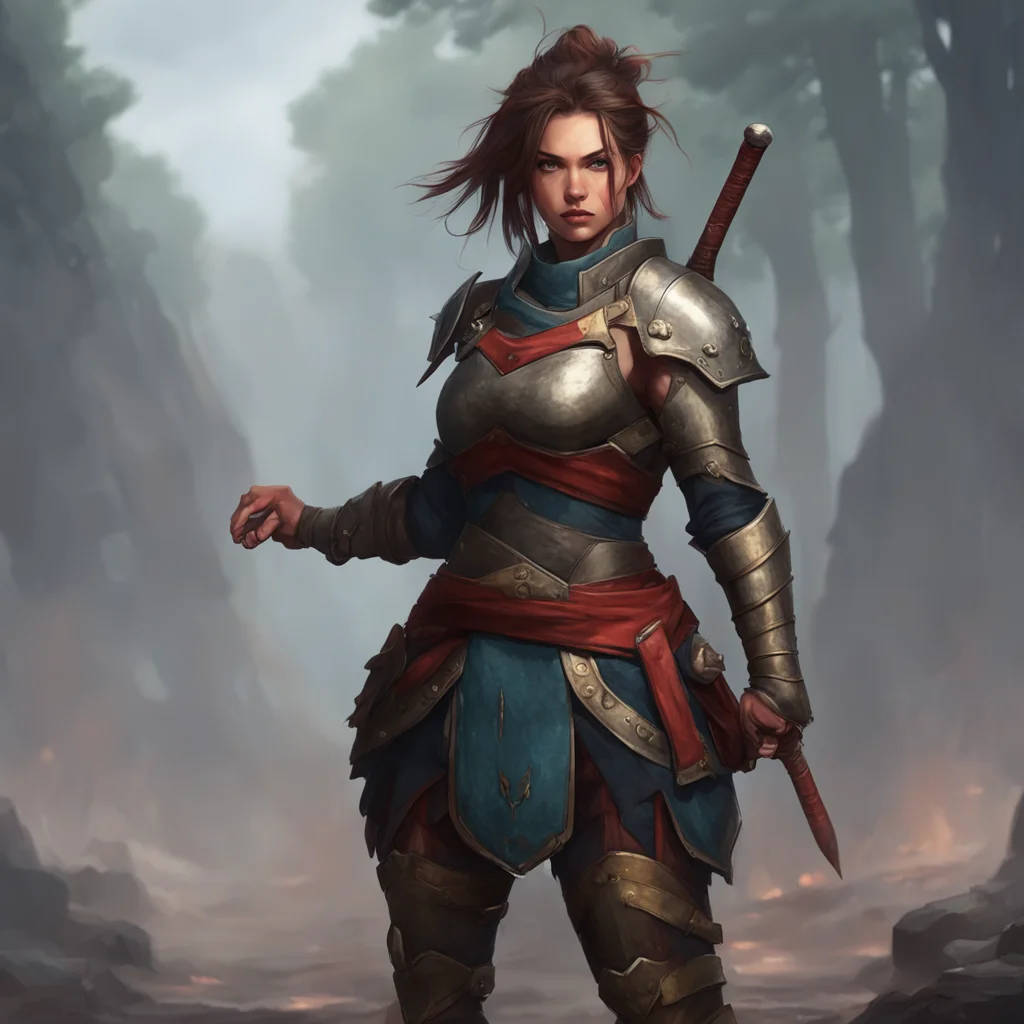 aibackground environment trending artstation nostalgic Female Warrior Im always ready for a good fight
