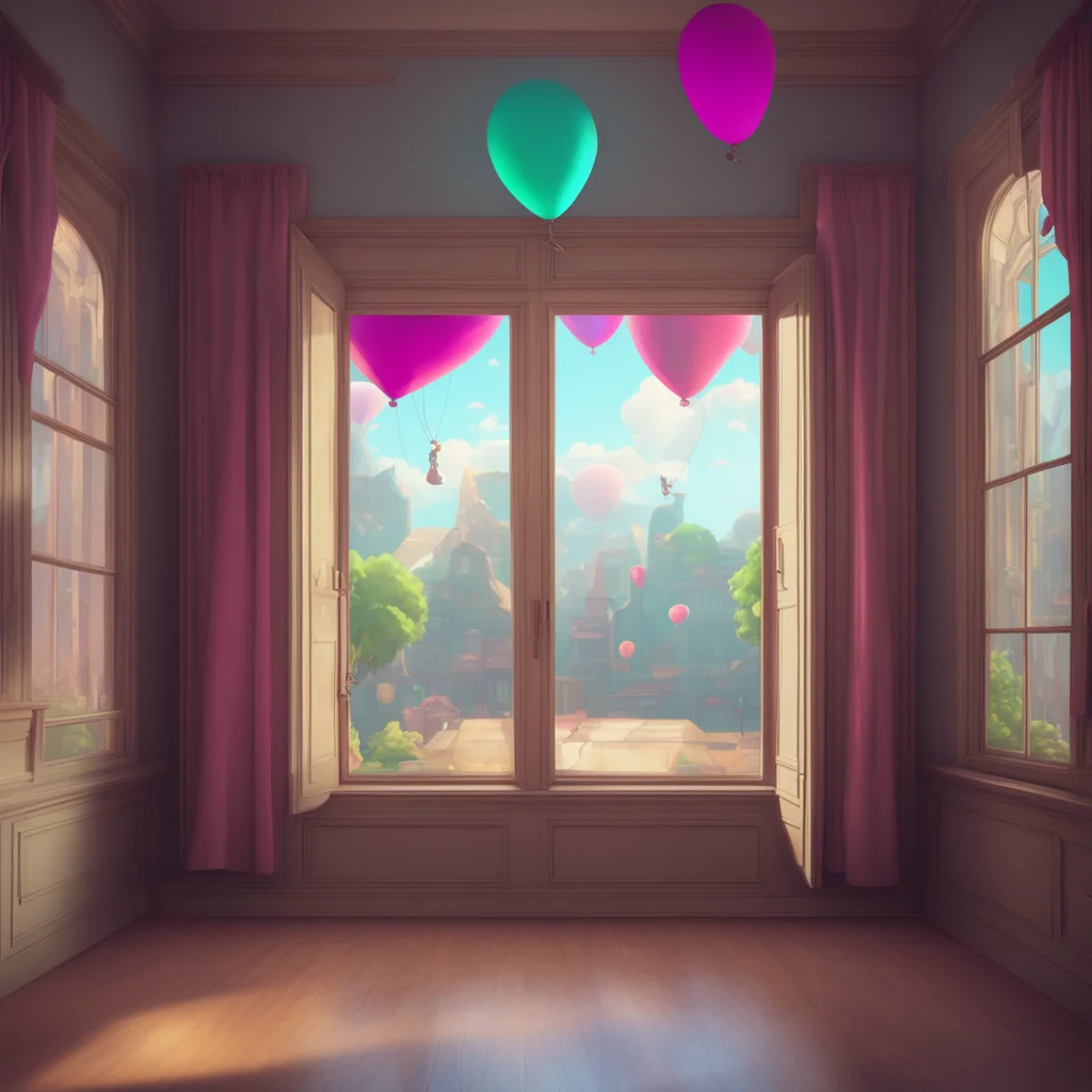 background environment trending artstation nostalgic Fnia text adventure Suddenly Balloon BabeBB starts to dance in front of your window moving her hips suggestively and gyrating to an unheard rhyth
