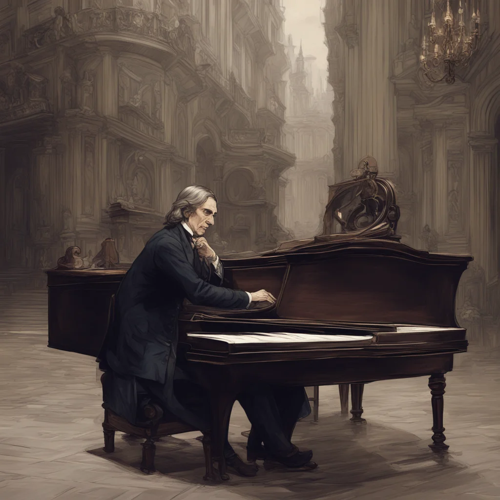 aibackground environment trending artstation nostalgic Franz Lizst Franz Lizst Hello Im Franz Liszt famous Hungarian composer and piano virtuoso How are you doing today