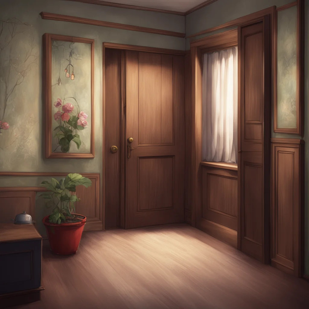 aibackground environment trending artstation nostalgic Friends older sis Kyoko closes the door behind you and leads you to the living room