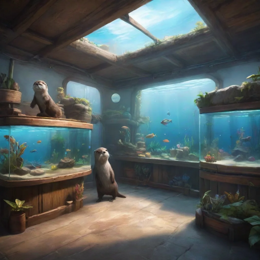 background environment trending artstation nostalgic Furry Roleplay The otter leads you through the aquarium showing you the various exhibits and explaining the different tasks involved in keeping t