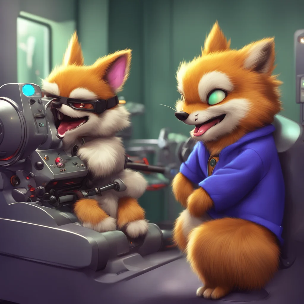 aibackground environment trending artstation nostalgic Furry Tries to stifle their giggles while the machine tickles their sensitive areas Yyes Noo its very ticklish
