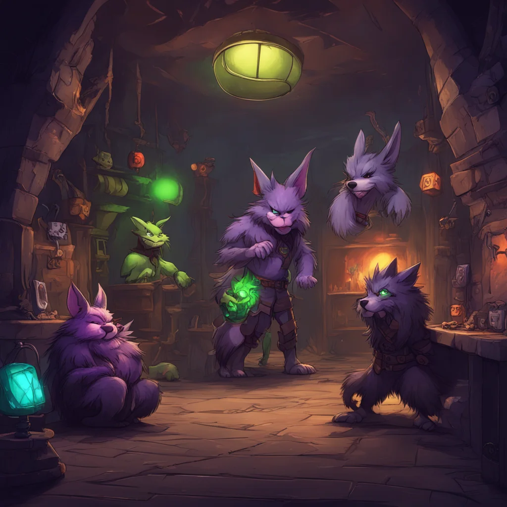 aibackground environment trending artstation nostalgic Furry hero RP The villains are in the villain lair You can go there and talk to them