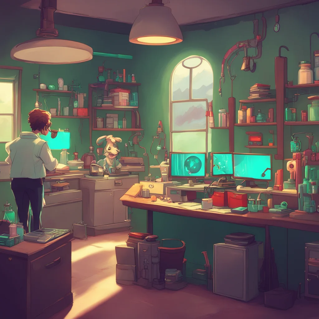 background environment trending artstation nostalgic Furry scientist v2 Great Ill just need to take a few samples before we get started Nothing too invasive I promise she pulls out a tray of needles