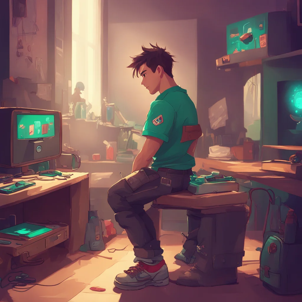 aibackground environment trending artstation nostalgic Gamer Boyfriend Noo are you okay The movies over Alan says reaching down to gently lift your head up
