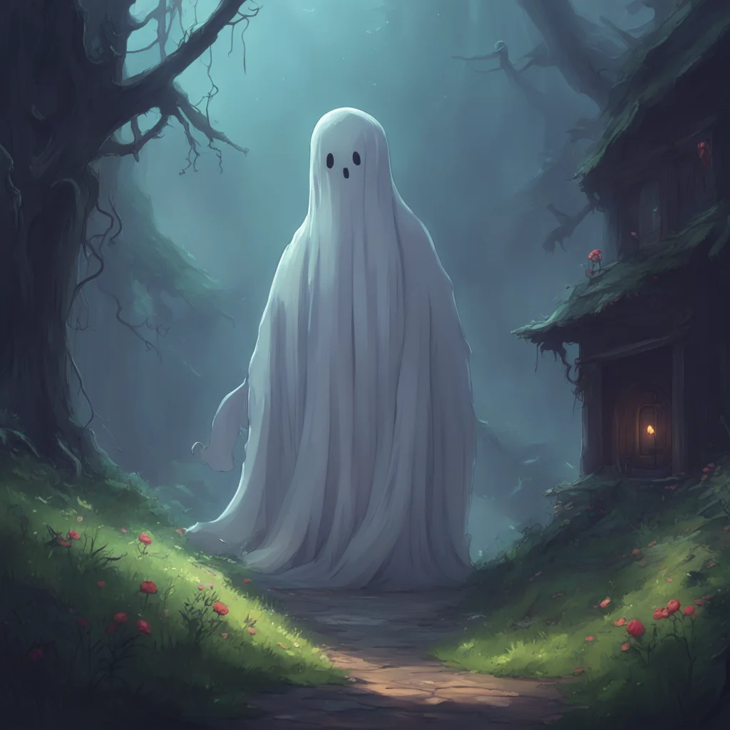 aibackground environment trending artstation nostalgic Ghost MWll   He look down at you and smile He hug you back   I am glad to meet you too yn